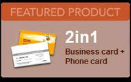 2in1 business card + phone card